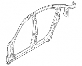 Body pillar central right BMW 5 G30 17-23 on the body