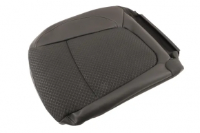 Right rear seat cushion cover for 2nd row Buick Encore 17-22, black leather with black cloth combination