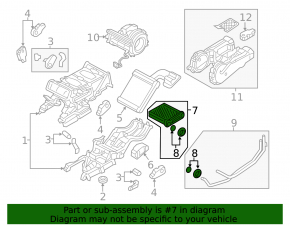 Audi Q8 19-25 rear heater radiator