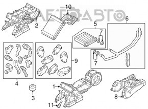 Audi Q8 19-25 rear heater radiator