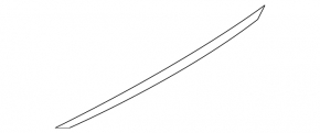 BMW 3 F30 4d 16-18 black rear bumper molding, broken mount