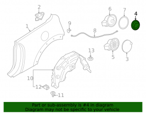 Mini Cooper F56 3D 14-23 Chrome Fuel Filler Cap