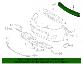 Front bumper reinforcement Toyota Avalon 13-14 prerest