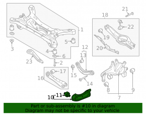 Rear right longitudinal arm Hyundai Sonata 20-23