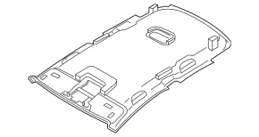 Headlining VW Passat b7 12-15 USA gray without sunroof