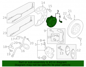 Front left hub VW Jetta 19- GLI rusty