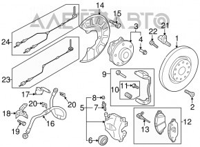 Front left hub VW Jetta 19- GLI rusty