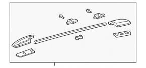 Roof rails with pads Toyota Sequoia 08-16