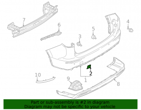 Mitsubishi Outlander 22-25 Rear Bumper Tow Hook Cap