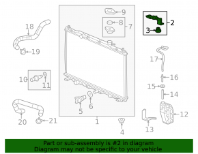 Radiator bracket left Honda CRV 12-16