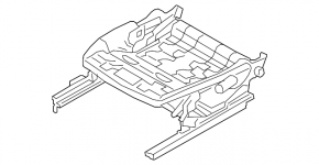Driver's seat runner, left, Audi Q5 80A 18-24 electric, without frame