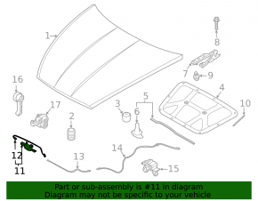 Hood Lock Hyundai Sonata 20-23