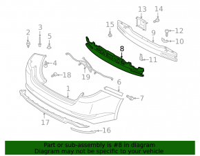 Rear Bumper Absorber Kia Optima 11-13 prerest usa