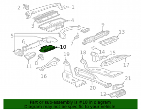 Front panel air duct deflector, driver's right, Audi A3 22-26