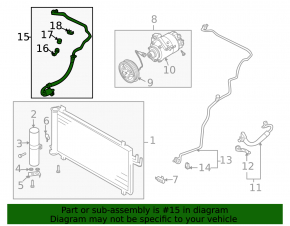 Nissan 350z air conditioner compressor-heater hose