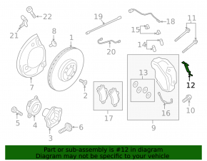 Front right brake pad retaining bracket for Porsche Cayenne 19-26