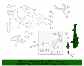 Front left axle Mercedes GLS-class X166 13-19 AWD with ball joint
