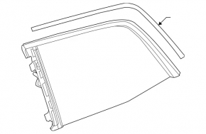 Window blind glass rear left Mercedes GLS-class X166 13-19 tinting