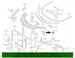 Left upper TV bar mount for Mercedes GLS-class X166 13-16