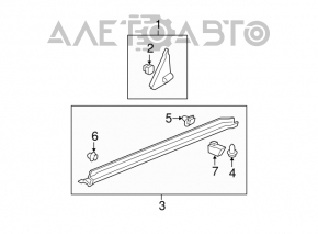 Left side step sill for Acura MDX 2013