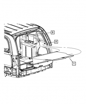 Trunk curtain Dodge Grand Caravan 11-20 beige