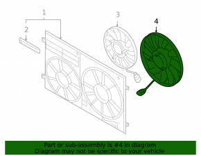 Left cooling fan VW CC 08-17
