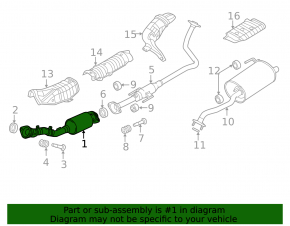 Intake pipe with catalytic converter Nissan Versa Note 13-19 1.6