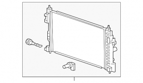 Radiator cooling water Chevrolet Impala 14-19 2.5