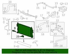 Radiator cooling water Chevrolet Impala 14-19 2.5