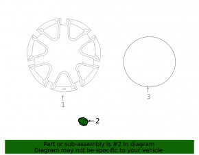 Wheel nut d21 M12x1.25 Nissan Leaf 18-