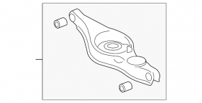 Lower control arm under the rear left spring, Mitsubishi Outlander 2013 FWD