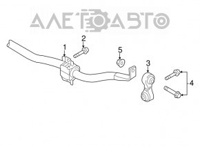 Rear stabilizer bar Audi A6 C7 12-18 19.6 mm, without brackets