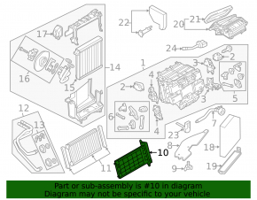 Additional heater for the Audi A8 10-18