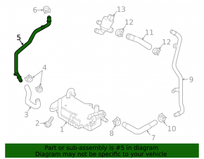 Gearbox cooling system pipe (water) Audi Q7 16-19 inlet type 2