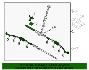 Steering rack Kia Sorento 14-15 wedge