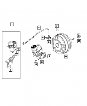 Chrysler 200 15-17 Brake Booster Sensor
