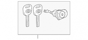 Front left door lock cylinder Toyota Camry v70 18-24