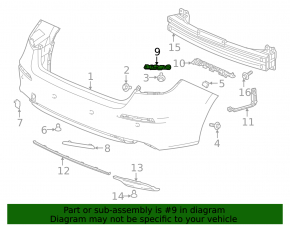 Rear bumper mount right inner Honda Civic XI FE/FL 22- 5d