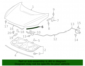 Hood Seal Right Honda Clarity 18-21 USA