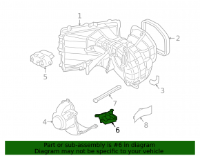 Actuator motor heater drive ventilation Audi Q7 4L 10-15