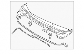 Windscreen wiper grille plastic Hyundai Elantra UD 11-16