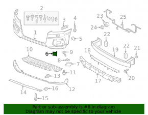 Front bumper parking sensor mount, left, Audi Q3 8U 16-18