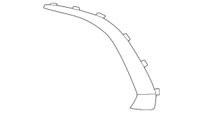 Front bumper grille molding left Mercedes W167 GLE 350 24-26 lower