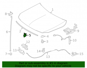 Mercedes GLA 14-20 bonnet lock hook
