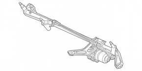 Windscreen wiper linkage with motor for Mercedes H247 GLA 20-26