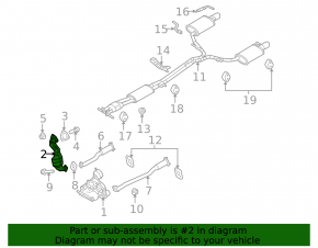 Rear catalytic converter Ford Flex 13-19