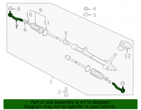 Steering tip left Nissan Versa Note 13-19 CTR