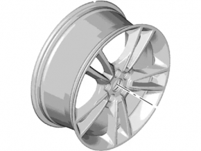 Wheel disk R19 5*108 Ford Fusion mk5 13-16 type 1, Titanium