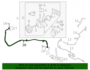 High-pressure power steering hose for Mazda CX-7 06-12