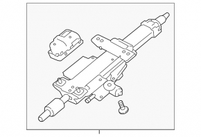 Steering column Jaguar F-Pace X761 17-22 rusty